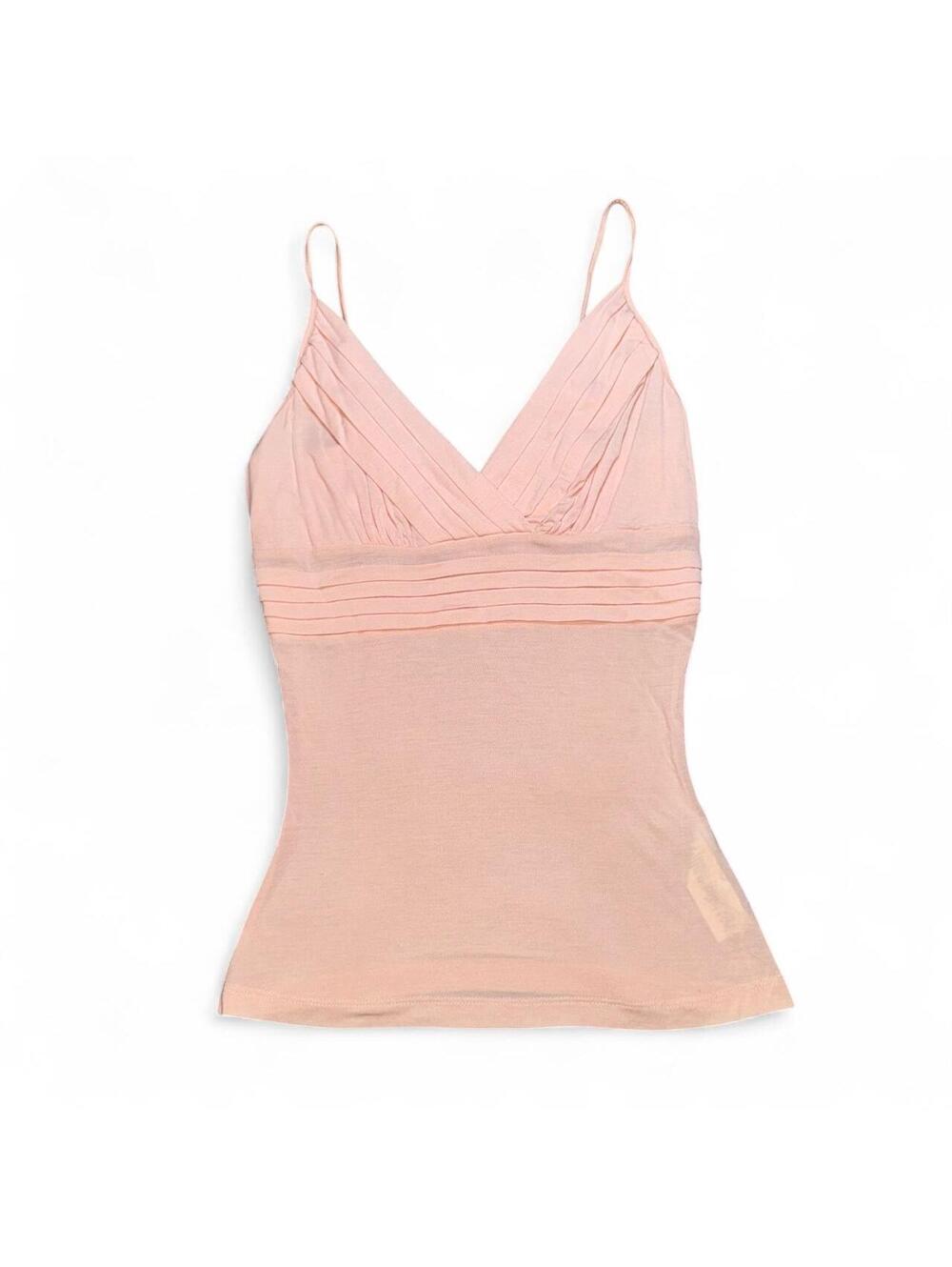 Vintage Y2K Bebe Pink Pleated Cami Top